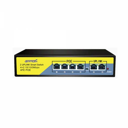 Sintech 6 Ports Sintech Smart POE Switch (4+2)