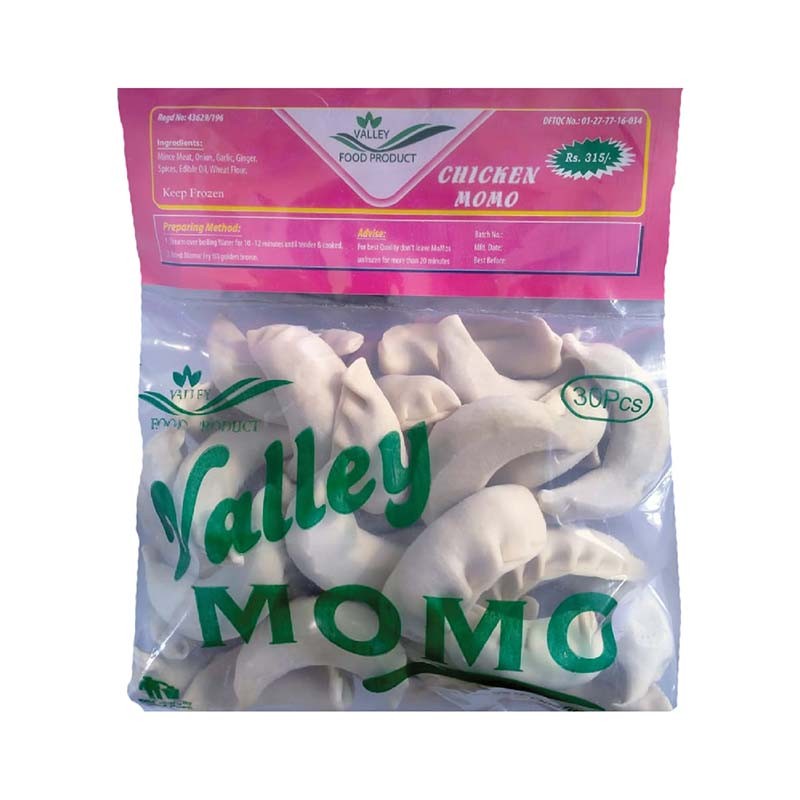 Valley Chicken Momo Pack of 30pcs (Achar Free)