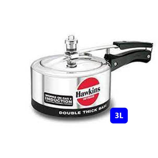 Hawkins Hevibase IH30 3-Litre Induction Pressure Cooker, Small, Silver 