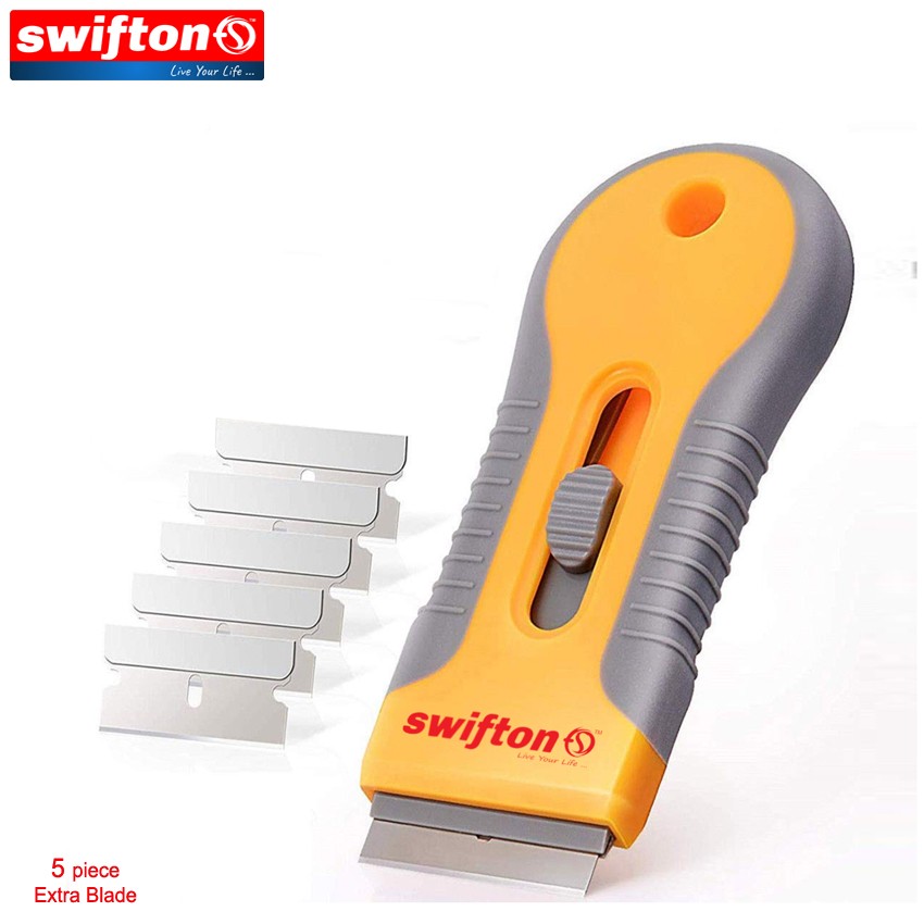 Plastic Razor Blade Scraper Tool, 6 Pcs Razor Scraper with 60 Pcs Plastic  Blades