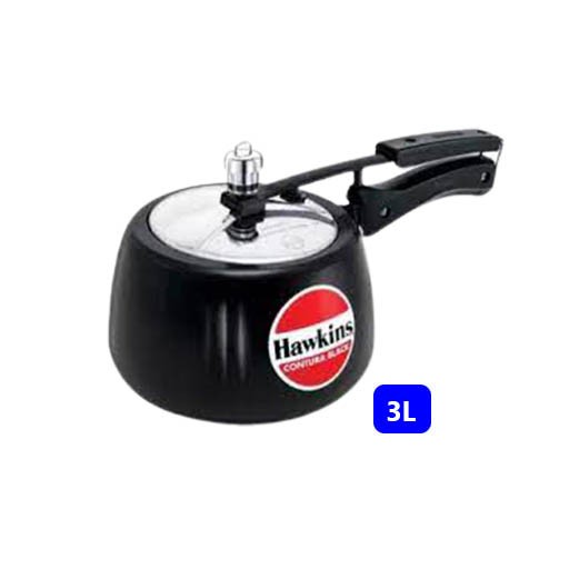 Hawkins Black Contura Pressure Cooker (Cb30) 3 Litre