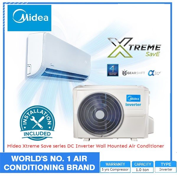 Midea DC Inverter Wall Mounted 1.0 ton AC (Xtreme Save series) with