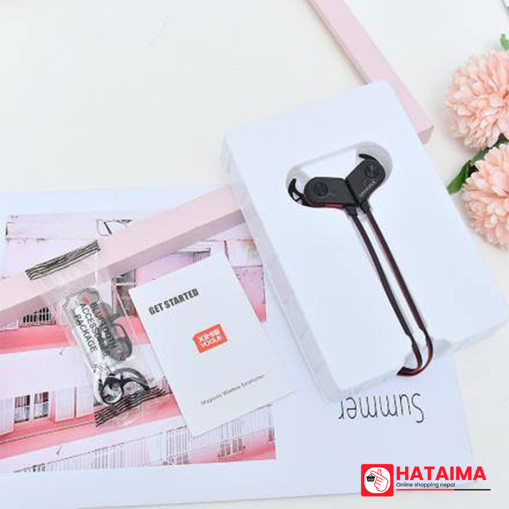 Sport Bluetooth Magnetic Earphones (Black and Red)