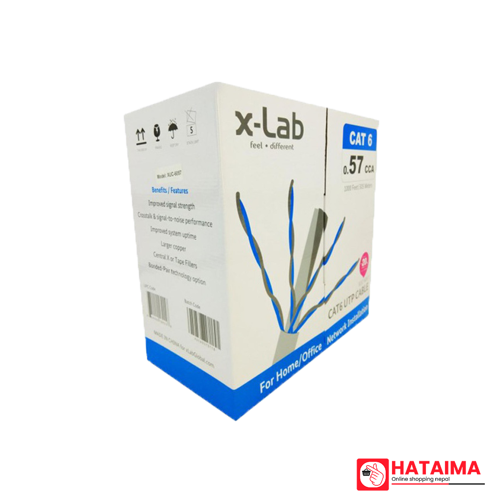 xLab XUC-6057 UTP CAT6 Networking Cable (4pair*2*0.57mm+305mtr)