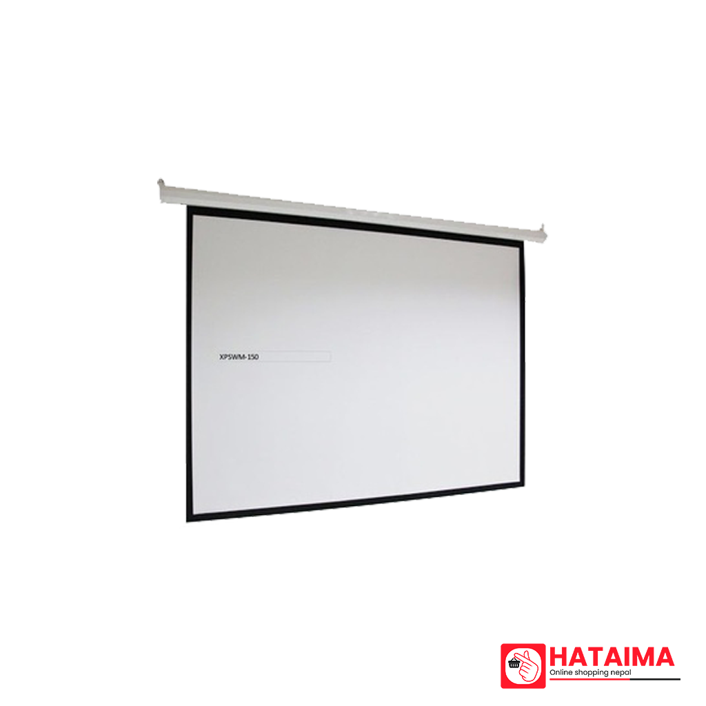 xLab XPSMW-150 Projector Screen, Manual 150", 4:3 Matte ,White 0.38 mm Thickness